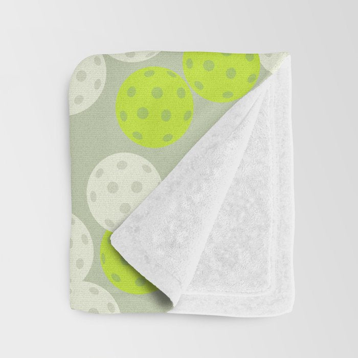 Pickleball Ball Pattern Throw Blanket Gallery Image 3