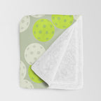 Pickleball Ball Pattern Throw Blanket Gallery Image 3