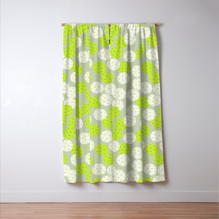 Pickleball Ball Pattern Window Curtain Gallery Image 3