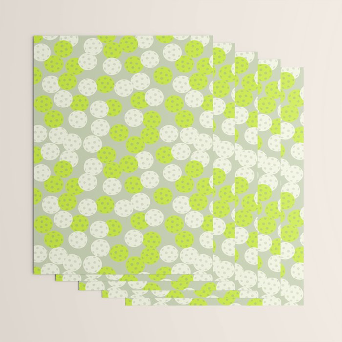 Pickleball Ball Pattern Wrapping Paper Gallery Image 3