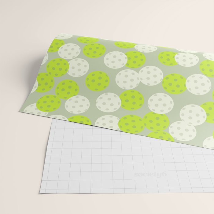 Pickleball Ball Pattern Wrapping Paper Gallery Image 2