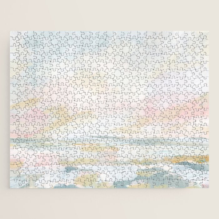 Golden Hour - Pastel Seascape Jigsaw Puzzle Gallery Image 1