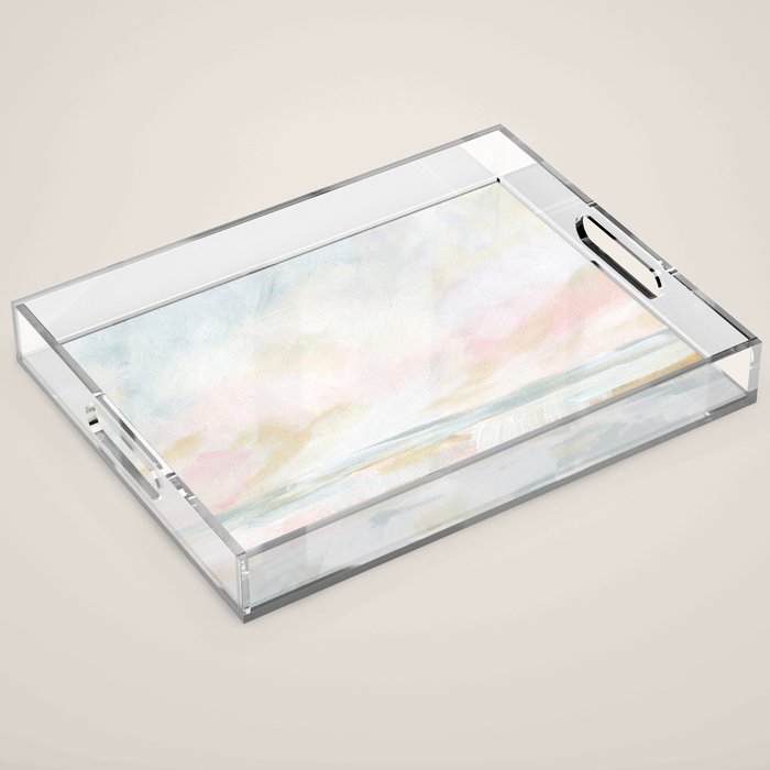 Golden Hour - Pastel Seascape Acrylic Tray Gallery Image 1