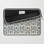 Mid Century Modern Abstract Pattern 149 Gray and Blue Laptop Sleeve Gallery Image 2