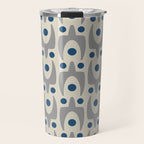 Mid Century Modern Abstract Pattern 149 Gray and Blue Travel Mug Gallery Image 1