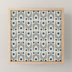 Mid Century Modern Abstract Pattern 149 Gray and Blue Mini Art Print Gallery Image 1