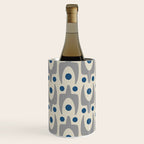 Mid Century Modern Abstract Pattern 149 Gray and Blue Wine Chiller Gallery Image 2