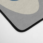 Mid Century Modern Abstract Pattern 149 Gray and Blue Desk Mat Gallery Image 4