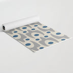 Mid Century Modern Abstract Pattern 149 Gray and Blue Yoga Mat Gallery Image 2