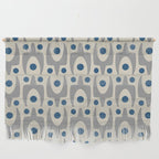 Mid Century Modern Abstract Pattern 149 Gray and Blue Wall Hanging Gallery Image 1