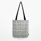 Mid Century Modern Abstract Pattern 149 Gray and Blue Tote Bag Gallery Image 2