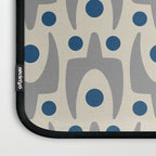 Mid Century Modern Abstract Pattern 149 Gray and Blue Laptop Sleeve Gallery Image 3