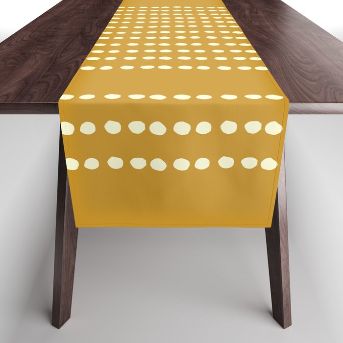 Spotted, African Pattern in Yellow Table Runner Gallery Image 1