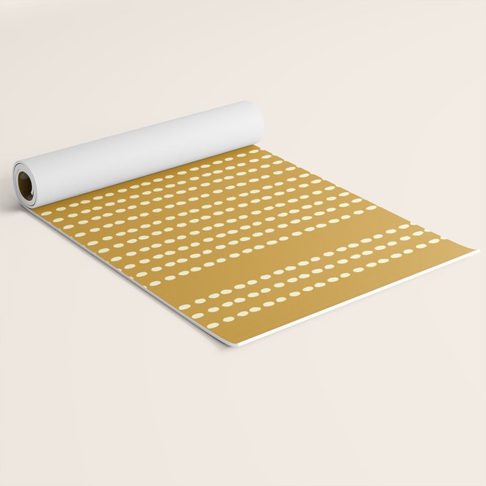 Spotted, African Pattern in Yellow Yoga Mat Gallery Image 2
