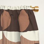 Geometric Repeats 2 Inspired by PANTONE 17 1230 Mocha Mousse Window Curtain Gallery Image 2