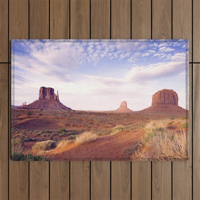 Monument Valley View, Arizona, color photographic National Park art print Outdoor Rug Gallery Image 1