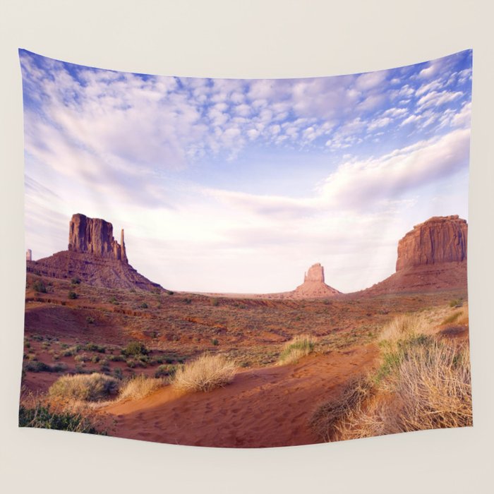 Monument Valley View, Arizona, color photographic National Park art print Wall Tapestry Gallery Image 1