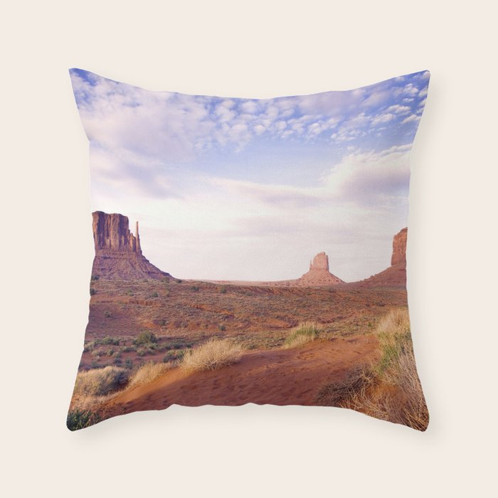 Monument Valley View, Arizona, color photographic National Park art print Throw Pillow Gallery Image 6