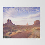 Monument Valley View, Arizona, color photographic National Park art print Throw Blanket Gallery Image 2