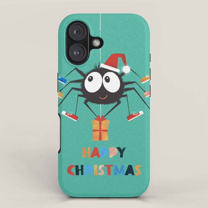 Happy Christmas Santa Spider iPhone Case Gallery Image 1