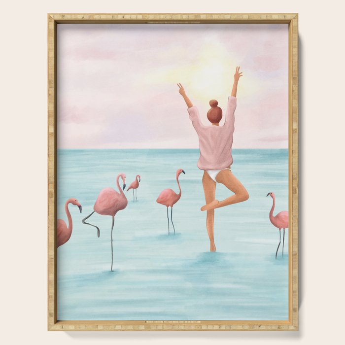 Big Flamingo Serving Tray Gallery Image 1