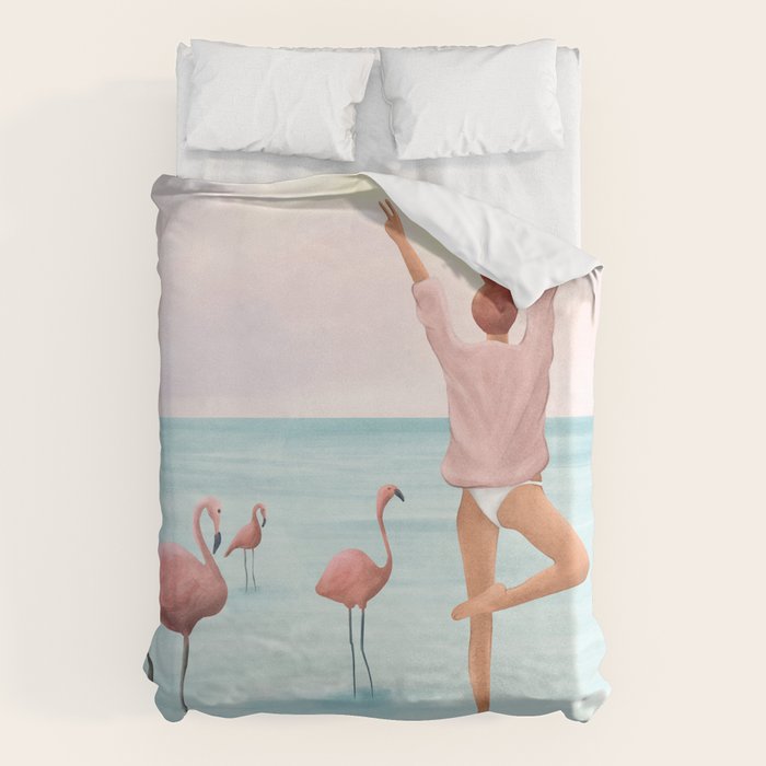 Big Flamingo Duvet Cover Gallery Image 1