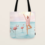 Big Flamingo Tote Bag Gallery Image 1