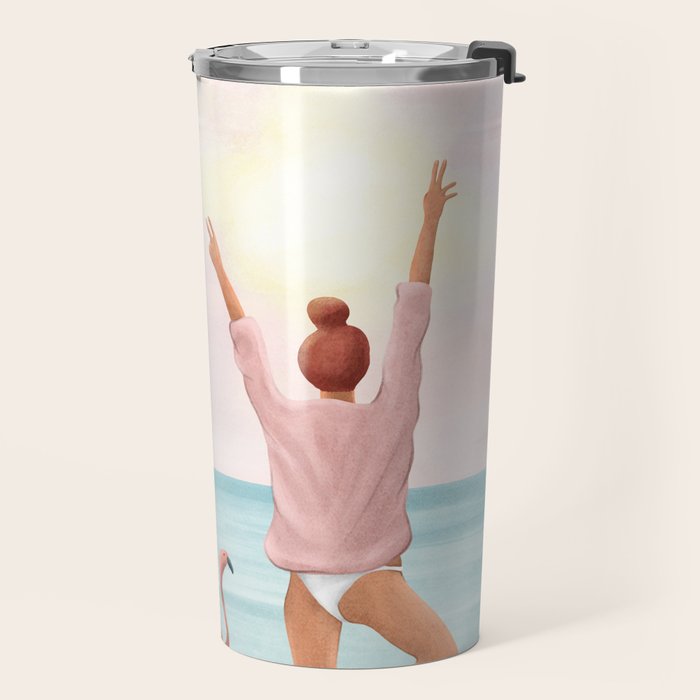 Big Flamingo Travel Mug Gallery Image 2