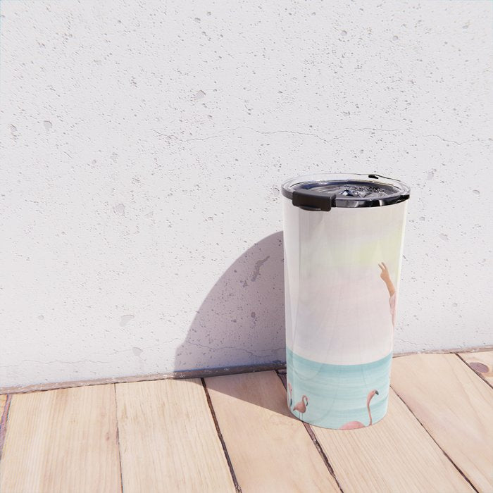 Big Flamingo Travel Mug Gallery Image 4