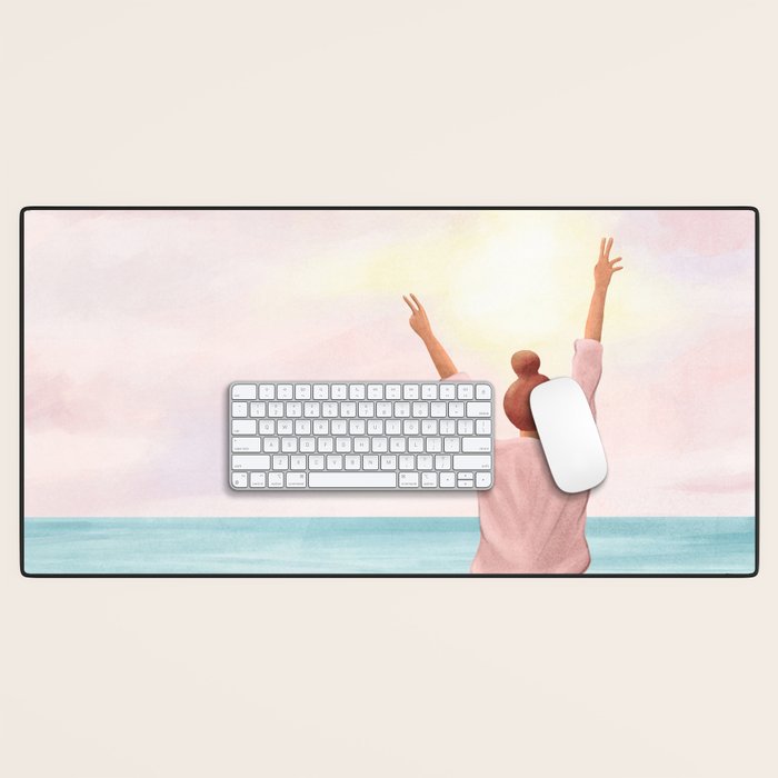 Big Flamingo Desk Mat Gallery Image 1