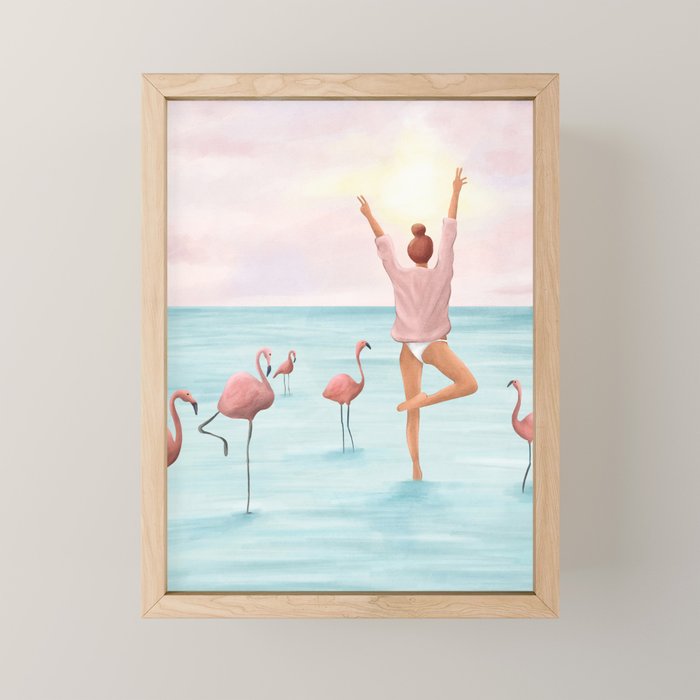 Big Flamingo Mini Art Print Gallery Image 1