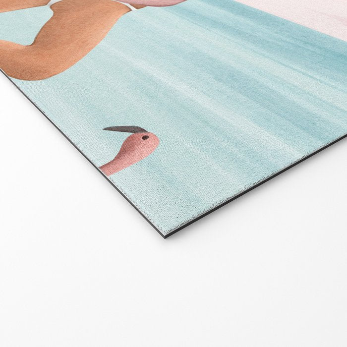 Big Flamingo Welcome Mat Gallery Image 2