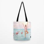 Big Flamingo Tote Bag Gallery Image 2