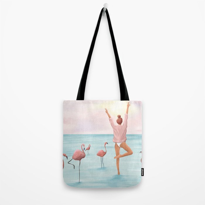 Big Flamingo Tote Bag Gallery Image 2