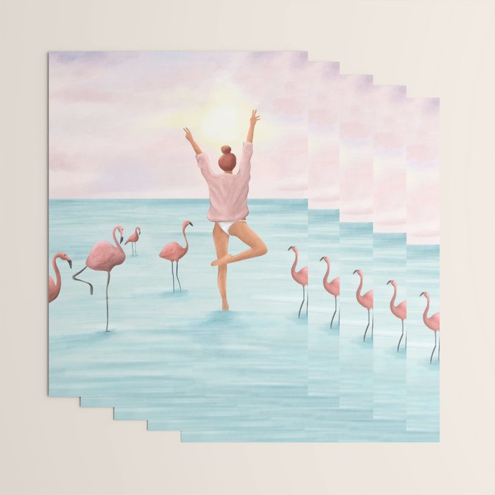 Big Flamingo Wrapping Paper Gallery Image 3