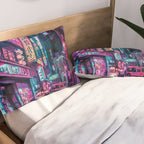 Magic of Cyberpunk Japan Pillow Sham Gallery Image 2