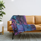 Magic of Cyberpunk Japan Throw Blanket Gallery Image 1