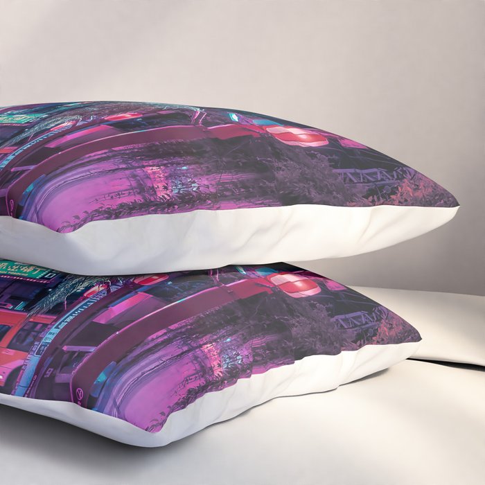 Magic of Cyberpunk Japan Pillow Sham Gallery Image 3