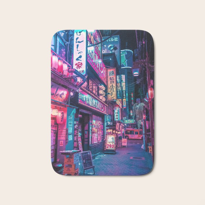 Magic of Cyberpunk Japan Bath Mat Gallery Image 1