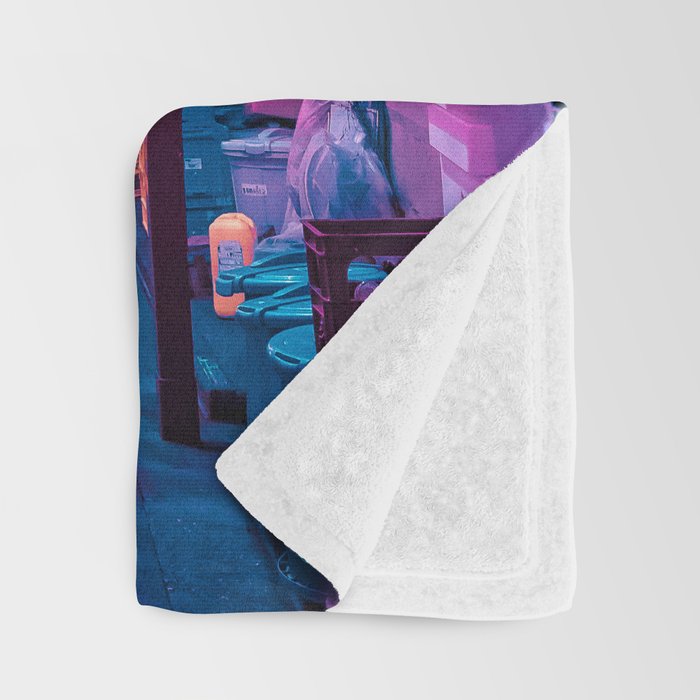 Magic of Cyberpunk Japan Throw Blanket Gallery Image 3