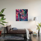 Magic of Cyberpunk Japan Wood Wall Art Gallery Image 2