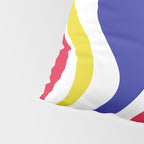 Retro Liquid Swirl Abstract Pattern Blue Red Yellow White Pillow Sham Gallery Image 4