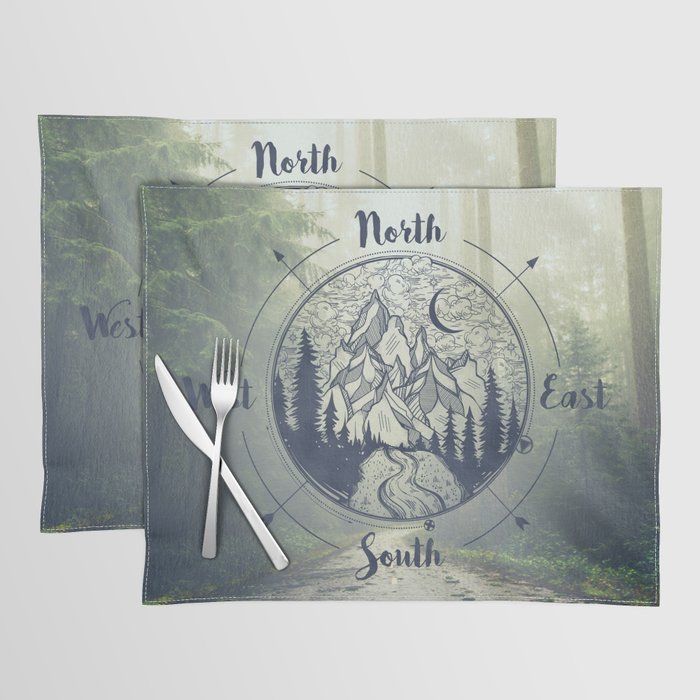 Compass Mountain Road Trip Placemat Gallery Image 1