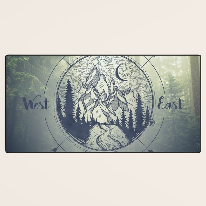Compass Mountain Road Trip Desk Mat Gallery Image 3