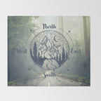 Compass Mountain Road Trip Throw Blanket Gallery Image 2