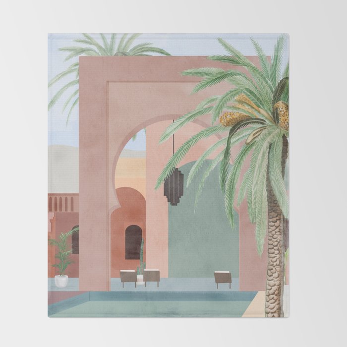 Moroccan Pool Throw Blanket Gallery Image 2