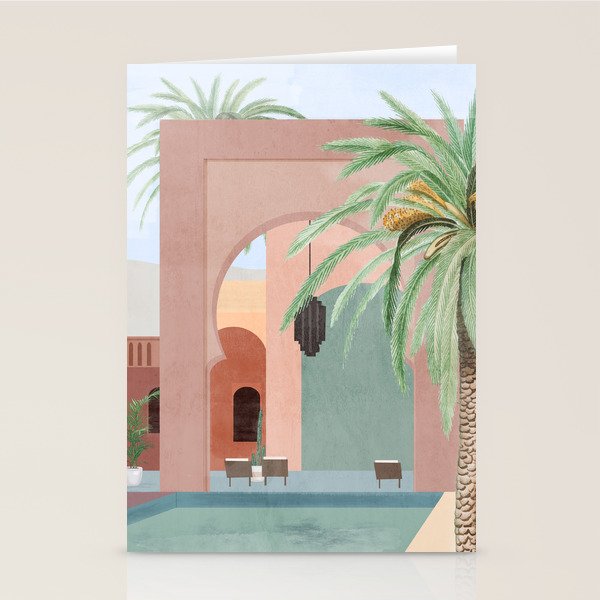 Moroccan Pool Stationery Card Gallery Image 1