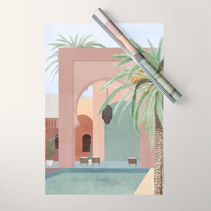 Moroccan Pool Wrapping Paper Gallery Image 1