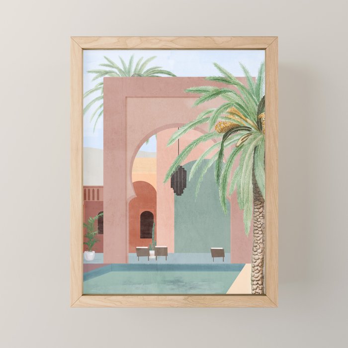 Moroccan Pool Mini Art Print Gallery Image 1