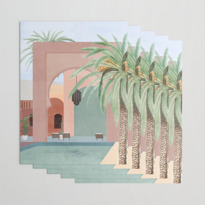 Moroccan Pool Wrapping Paper Gallery Image 3